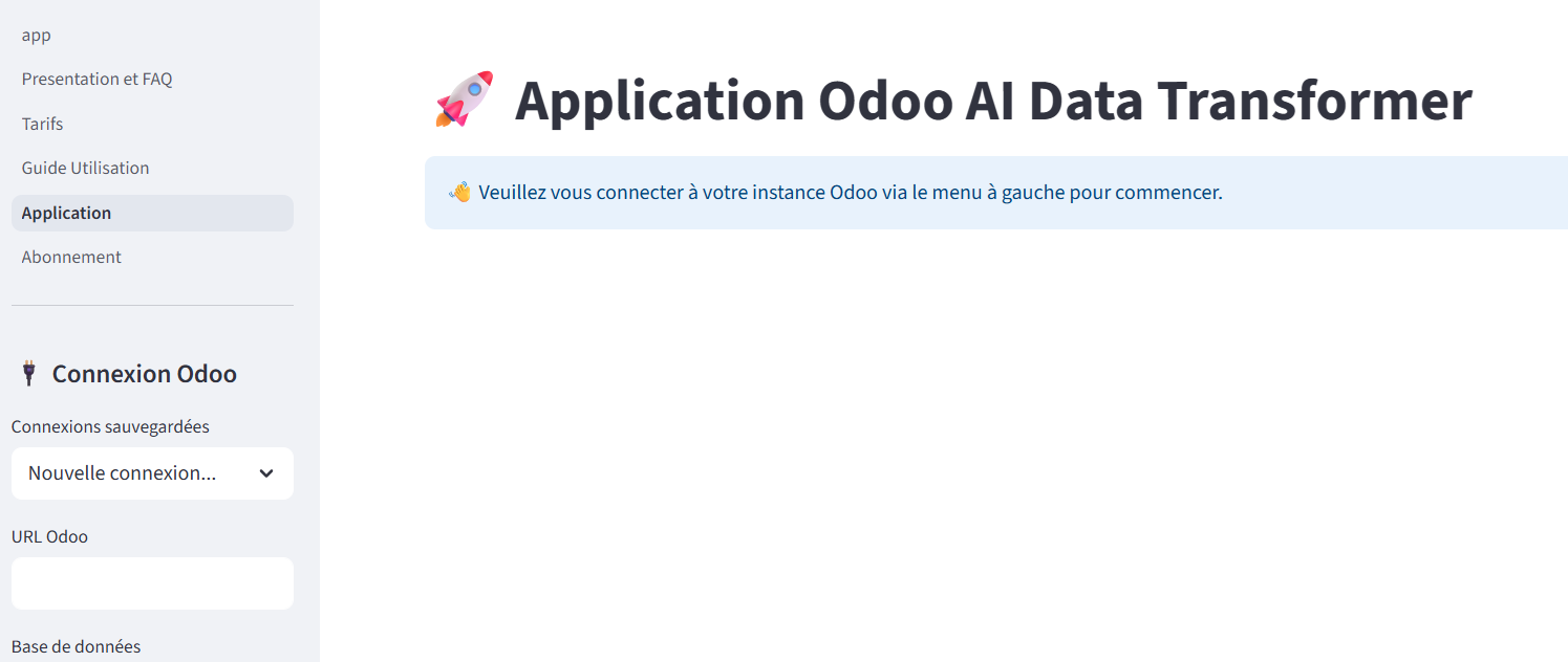 Aperçu de l'application OdooFlow